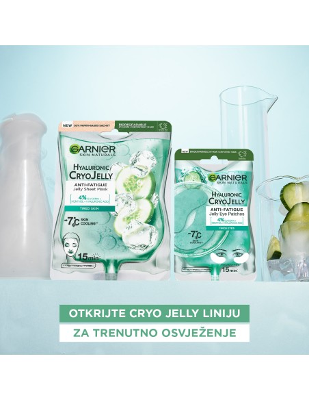 Garnier Skin Naturals Cryo Jelly gel-maska za lice obogaćena hijaluronskom kiselinom i ekstraktom krastavca