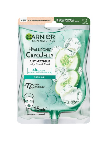 Garnier Skin Naturals Cryo Jelly gel-maska za lice obogaćena hijaluronskom kiselinom i ekstraktom krastavca