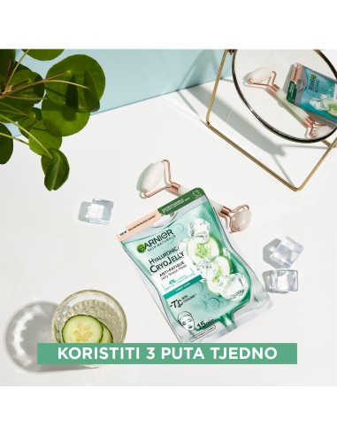 Garnier Skin Naturals Cryo Jelly gel-maska za lice obogaćena hijaluronskom kiselinom i ekstraktom krastavca