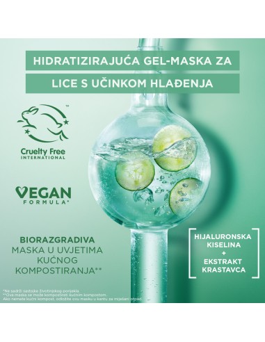 Garnier Skin Naturals Cryo Jelly gel-maska za lice obogaćena hijaluronskom kiselinom i ekstraktom krastavca