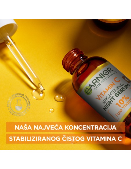 Garnier Skin Naturals Vitamin C noćni serum za blistavu kožu 30ml Garnier Skin Naturals Vitamin C noćni serum za blistavu kožu 30ml