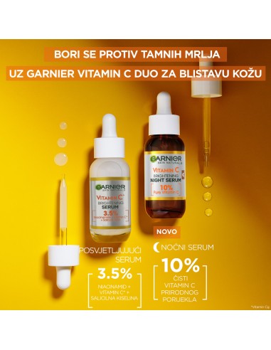 Garnier Skin Naturals Vitamin C noćni serum za blistavu kožu 30ml Garnier Skin Naturals Vitamin C noćni serum za blistavu kožu 30ml