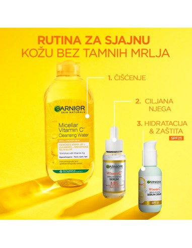Garnier Vitamin C* 2U1 Serum-krema za blistavu kožu SPF25 Garnier Vitamin C* 2U1 Serum-krema za blistavu kožu SPF25