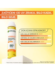 Garnier UV sprej s Vitaminom C* za blistavu kožu SPF50+ 2