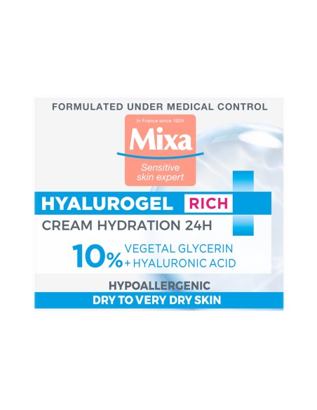 Mixa Hyalurogel Rich njega za intenzivnu hidrataciju osjetljive i suhe kože 50 ml