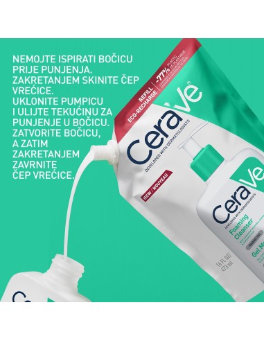 CeraVe Pjenušavi gel za čišćenje za normalnu do masnu kožu + Refill Promo pakiranje CeraVe Pjenušavi gel za čišćenje za normalnu do masnu kožu + Refill Promo pakiranje