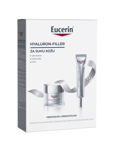 Eucerin Anti Age Hyaluron-Filler noćna krema + krema oko očiju Promo pakiranje