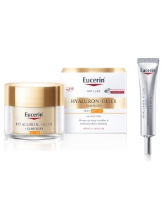 Eucerin Anti Age Hyaluron-Filler + Elasticity dnevna njega s SPF 30 + krema oko očiju Promo pakiranje