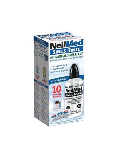 NeilMed Sinus Rinse set za ispiranje sinusa za odrasle, bočica + 10 vrećica