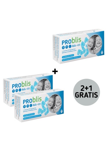 PROBlis Kids 3+ +D3 pastile 2+1 Promo pakiranje