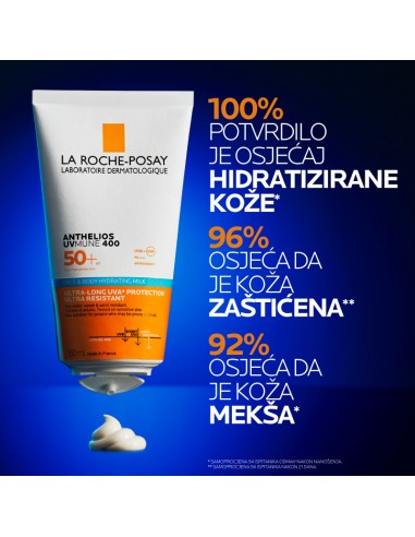 La Roche-Posay Anthelios Hidratantno mlijeko za zaštitu od sunca za lice i tijelo SPF 50+ La Roche-Posay Anthelios Hidratantno mlijeko za zaštitu od sunca za lice i tijelo SPF 50+