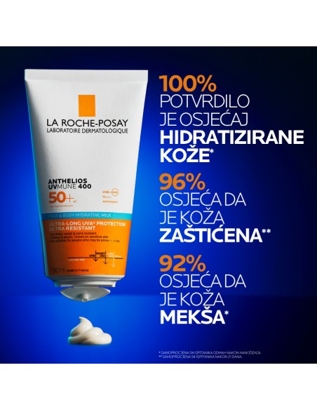 La Roche-Posay Anthelios Hidratantno mlijeko za zaštitu od sunca za lice i tijelo SPF 50+ La Roche-Posay Anthelios Hidratantno mlijeko za zaštitu od sunca za lice i tijelo SPF 50+