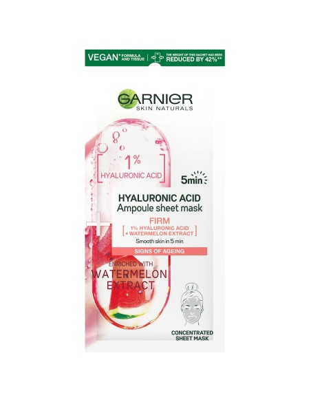 Garnier Skin Naturals Anti-Age maska u maramici sa sadržajem ampule hijaluronska kiselina 15 g Garnier Skin Naturals Anti-Age maska u maramici sa sadržajem ampule hijaluronska kiselina 15 g