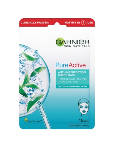 Garnier Skin Naturals Pure Active maska u maramici protiv nepravilnosti 28 g
