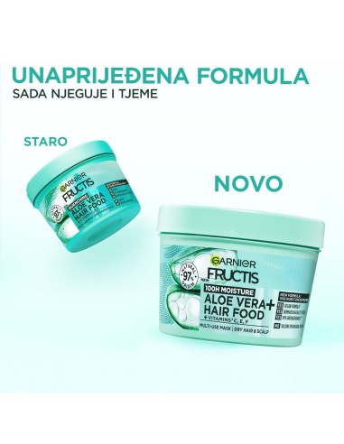 Garnier Fructis Hair Food Maska za kosu kojoj nedostaje hidratacija 390 ml
