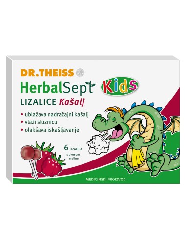 Dr. Theiss HerbalSept Kids Lizalice protiv kašlja Malina