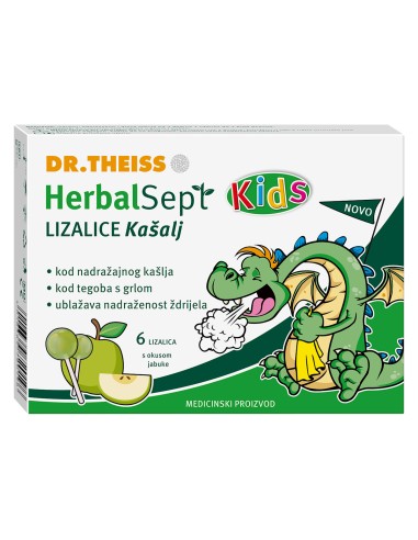 Dr. Theiss HerbalSept Kids Lizalice protiv kašlja Jabuka