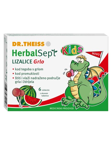 Dr. Theiss HerbalSept Kids Lizalice za grlo Lubenica