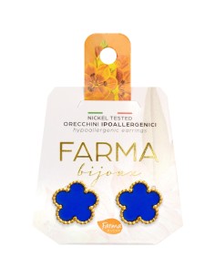 Farma Bijoux Hipoalergene naušnice Blue Flower Earings G011