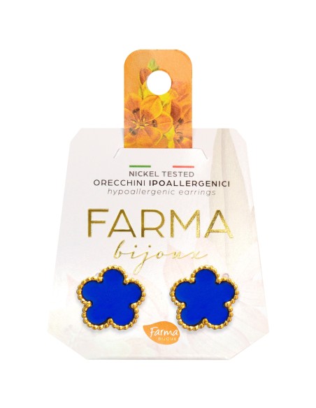 Farma Bijoux Hipoalergene naušnice Blue Flower Earings G011 Farma Bijoux Hipoalergene naušnice Blue Flower Earings G011