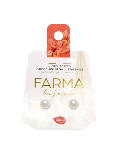 Farma Bijoux Hipoalergene naušnice Flat Pearls 6mm Cream PP6C41