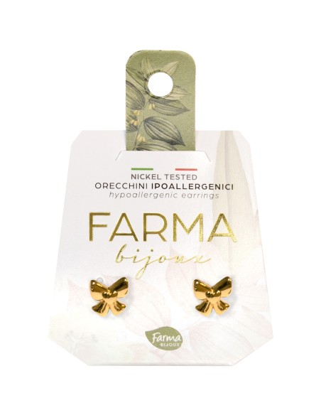 Farma Bijoux Hipoalergene naušnice Gold Ribbon G008 Farma Bijoux Hipoalergene naušnice Gold Ribbon G008