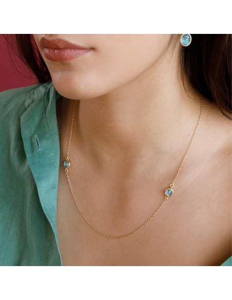 Farma Bijoux Hipoalergena ogrlica Turquise Quartz 1GQ11