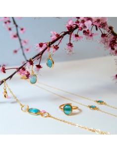 Farma Bijoux Hipoalergena ogrlica Turquise Quartz 1GQ11 2