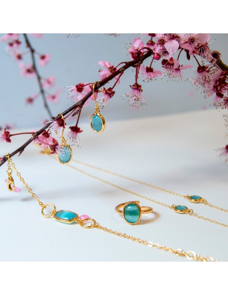 Farma Bijoux Hipoalergena ogrlica Turquise Quartz 1GQ11