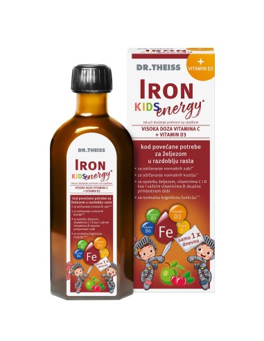 Dr. Theiss Iron Energy kids tekući dodatak prehrani sa sladilom