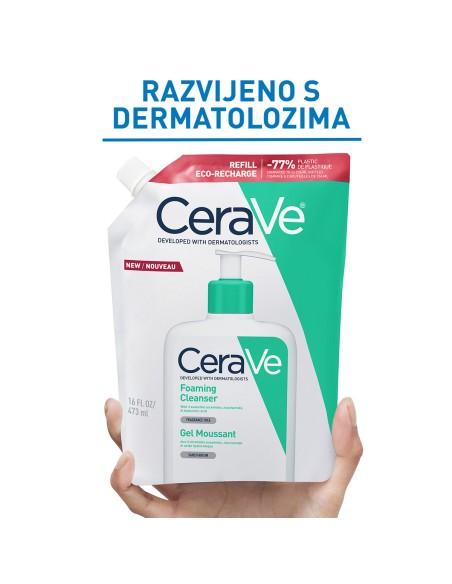 CeraVe Pjenušavi gel za čišćenje za normalnu do masnu kožu Refill