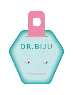 Dr. Biju Hipoalergene naušnice DSQ40C001 SQUARE 4.0 mm Crystal