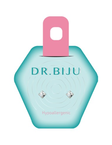 Dr. Biju Hipoalergene naušnice DSQ40C001 SQUARE 4.0 mm Crystal
