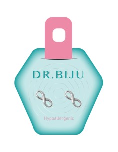 Dr. Biju Hipoalergene naušnice DIN100B020 INFINITY 10 mm White bronze