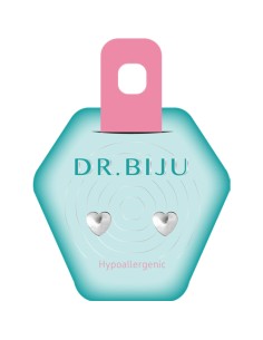 Dr. Biju Hipoalergene naušnice DHE50B020 HEARTH 5.0 mm White bronze