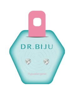 Dr. Biju Hipoalergene naušnice DHE55C001 HEARTH 5.5 mm Crystal