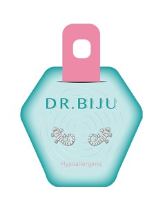 Dr. Biju Hipoalergene naušnice DGE80B020 GEKKO 8.0 mm White bronze