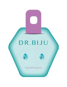 Dr. Biju Hipoalergene naušnice DBP60C016 PEAR 6.0 mm Aqua bohemica