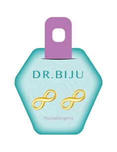 Dr. Biju Hipoalergene naušnice DIN100B030 INFINITY 10 mm Gold