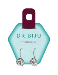 Dr. Biju Hipoalergene naušnice DRP100C001 RIVOLO PENDANT 10 mm Crystal