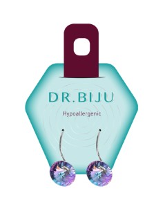 Dr. Biju Hipoalergene naušnice DRP100C001 RIVOLO PENDANT 10 mm Vitral light