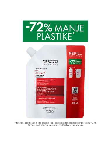 Vichy Dercos Šampon Energy+ protiv ispadanja kose Refill 400 ml