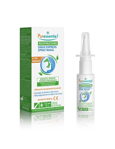 Puressentiel Respiratory Sinus Express Sprej za nos za ublažavanje simptoma sinusitisa
