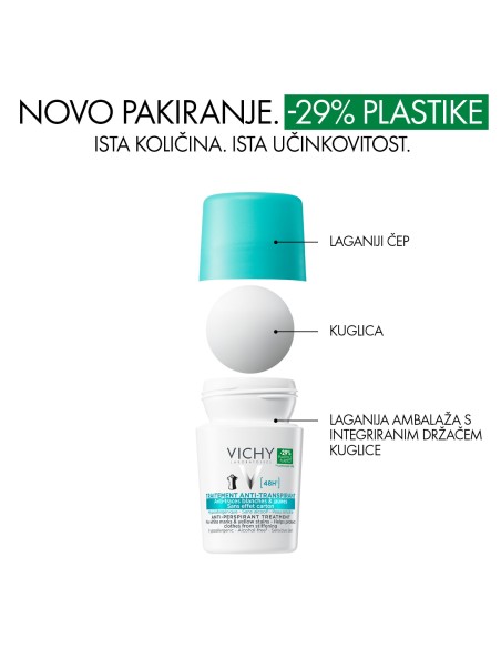 Vichy Deodorant Roll-on dezodorans za regulaciju prekomjernog znojenja anti trace Vichy Deodorant Roll-on dezodorans za regulaciju prekomjernog znojenja anti trace