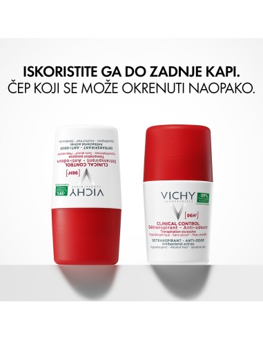 Vichy Deodorant Clinical Control Roll-on dezodorans protiv neugodnih mirisa do 96h (white) Vichy Deodorant Clinical Control Roll-on dezodorans protiv neugodnih mirisa do 96h (white)