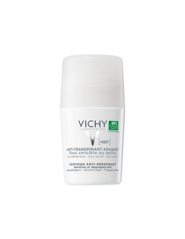 Vichy Deodorant Roll-on dezodorans za regulaciju znojenja do 48h za osjetljivu kožu (bijeli)