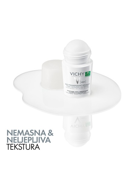 Vichy Deodorant Roll-on dezodorans za regulaciju znojenja do 48h za osjetljivu kožu (bijeli) Vichy Deodorant Roll-on dezodorans za regulaciju znojenja do 48h za osjetljivu kožu (bijeli)