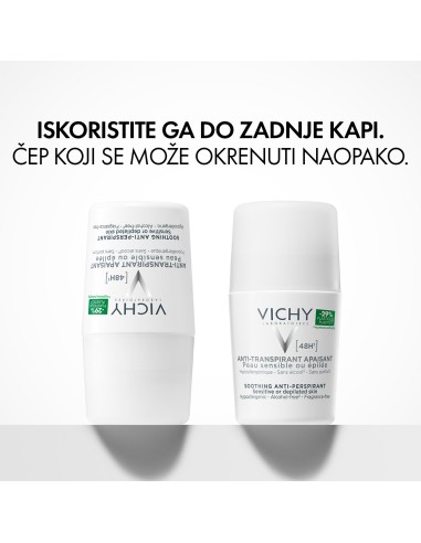 Vichy Deodorant Roll-on dezodorans za regulaciju znojenja do 48h za osjetljivu kožu (bijeli) Vichy Deodorant Roll-on dezodorans za regulaciju znojenja do 48h za osjetljivu kožu (bijeli)