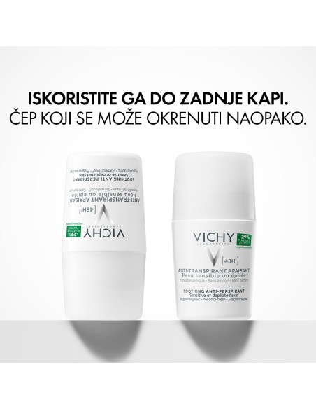 Vichy Deodorant Roll-on dezodorans za regulaciju znojenja do 48h za osjetljivu kožu (bijeli) Vichy Deodorant Roll-on dezodorans za regulaciju znojenja do 48h za osjetljivu kožu (bijeli)