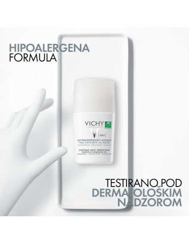 Vichy Deodorant Roll-on dezodorans za regulaciju znojenja do 48h za osjetljivu kožu (bijeli) Vichy Deodorant Roll-on dezodorans za regulaciju znojenja do 48h za osjetljivu kožu (bijeli)